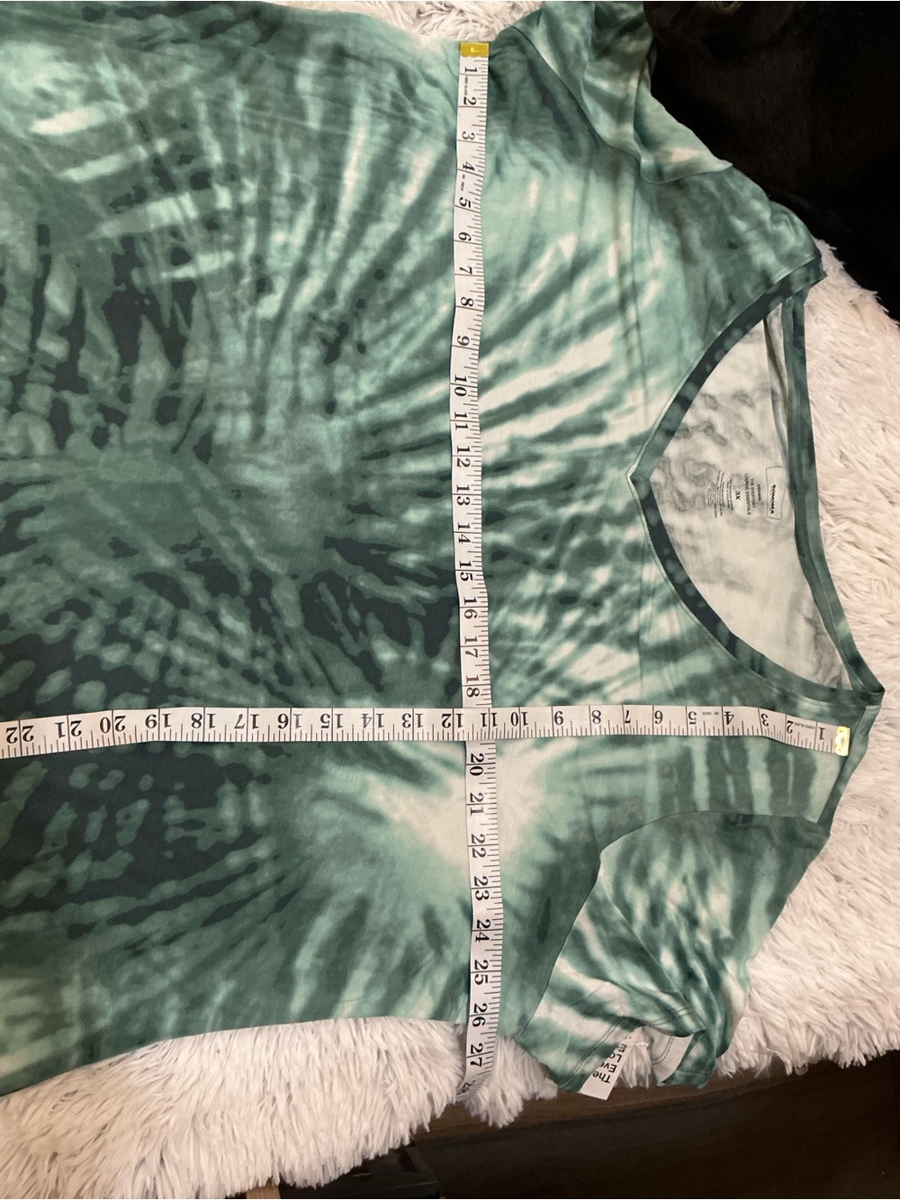 NWT Sonoma Goods for Life 3X Green Tie-Dye Lounge Maxi Dress Plus Size - Picture 10 of 14
